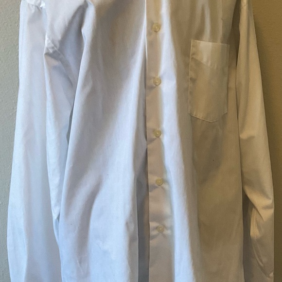 VAN HEUSEN DRESS WHITE, LONG SLEEVE SHIRT SIZE 161/2 34/35. BUTTON DOWN.EX.COND - Picture 5 of 14